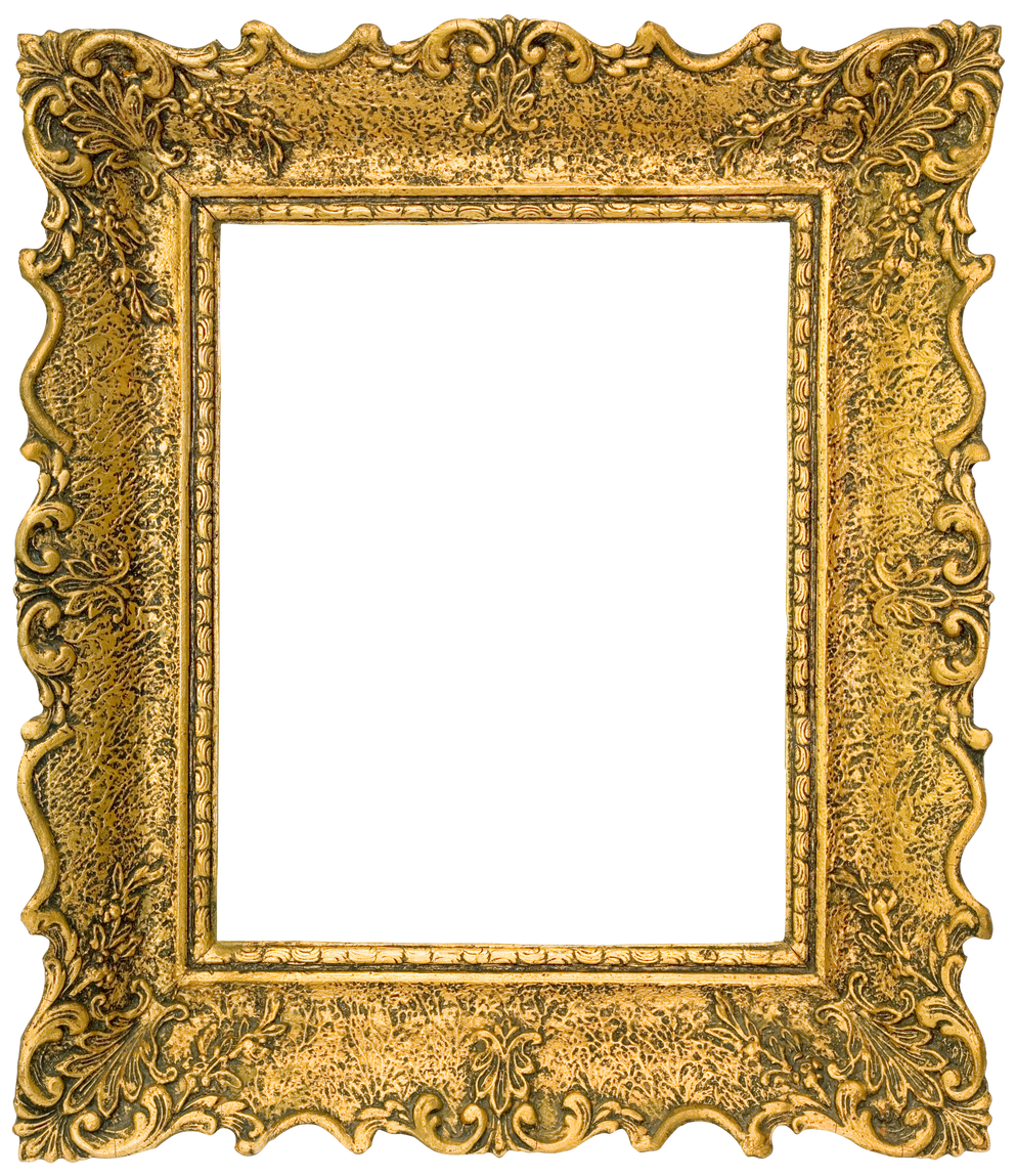 Golden Picture Frame Cutout