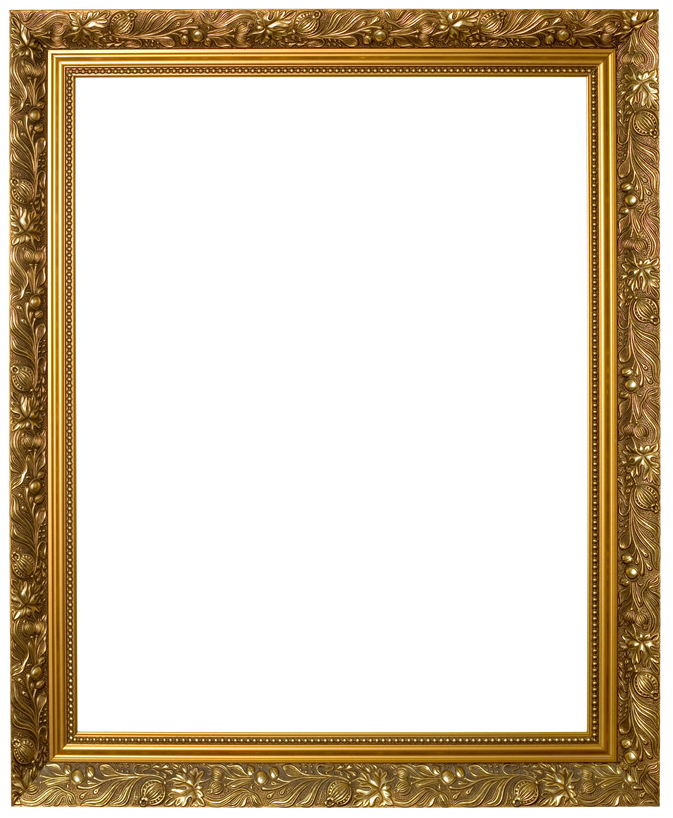 Golden Picture Frame Cutout